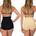 thumbnail image 2 of Body Beautiful Shapewear Seamless High Waist Boy Short Shaper 2 Pack - 1382 (Black/Nude, M/L), 2 of 2