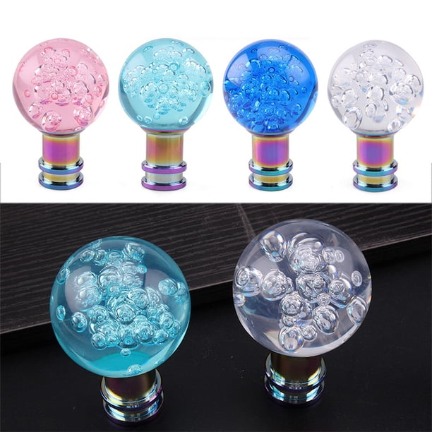 Accesorios de modificación de automóviles transmisión manual transmisión automática límite personalizado cabeza de palanca de cambios cabeza de engranaje de burbuja de cristal acrílico - azul cielo dontodent Kuyhfg Sin marca