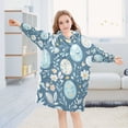 thumbnail image 5 of FORMRS Wearable Blanket Hoodie with Sleeves for Kids Cozy Flannel Sweatshirt, Easter Eggs, 5 of 7
