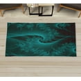 thumbnail image 1 of Abstract Decorative Rug, Digital Fractal Image with Swirling Turning Moving Floral Lines Modern Graphic, Quality Carpet for Bedroom Dorm and Living Room, 6 Sizes, Jade Green, by Ambesonne, 1 of 1