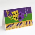 thumbnail image 1 of Mardi Gras Comedy & Tragedy Greeting Cards & Envelopes - Pack of 8, 1 of 1
