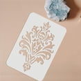 thumbnail image 3 of Damask Stencil 11.7x8.3in - Reusable Damask Floral Stencil for Painting Allover Patterns on Wall Furniture Wood & Paper, 3 of 7