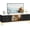 Black, variant on Homhougo 65 Inch TV Stand with LED Lights, Modern Entertainment Center with 4 Drawers & Shelves & Glass Doors, TV Console Table for 55/65/75 Inch TV, Large Low Profile TV Stands for Living Room