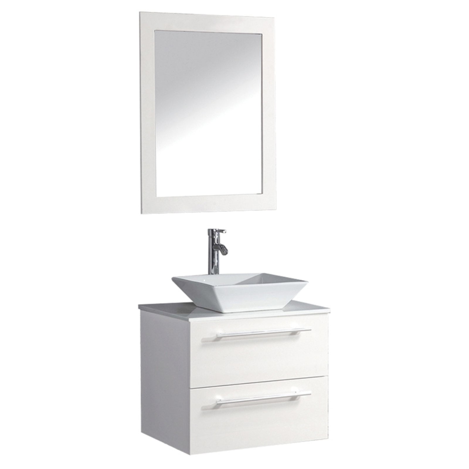 MTD Vanities Malta 24 in. Single Sink Wall Mounted Bathroom Vanity Set