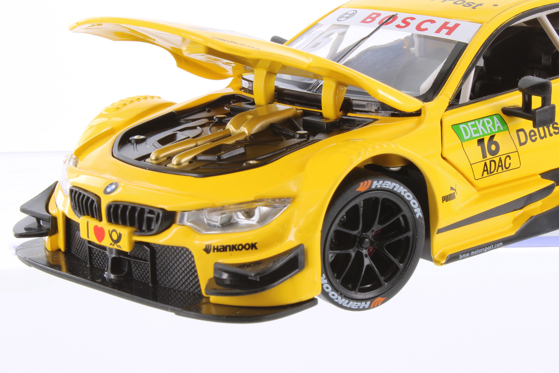 BMW M4 DTM, Yellow - Showcasts 68256YL - 1/24 Scale Diecast Model Car