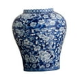 thumbnail image 3 of QSTDGVPW Chinese Ceramic Flower Vase Classic Plant Pot for Living Room Entryway Decor Dark Blue, 3 of 9