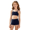 thumbnail image 2 of Girls Swimsuit Girls Two Piece Swimsuits Set Quick Dry Swimwear with Adjustable Drawstring Bikini Bottoms Tankini Girls Bathing Suit Size 5-14 Years, 2 of 5