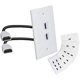 thumbnail image 2 of Cubierta de salida de placa de pared HDMI, 2 puertos con cable hembra, 2 of 2