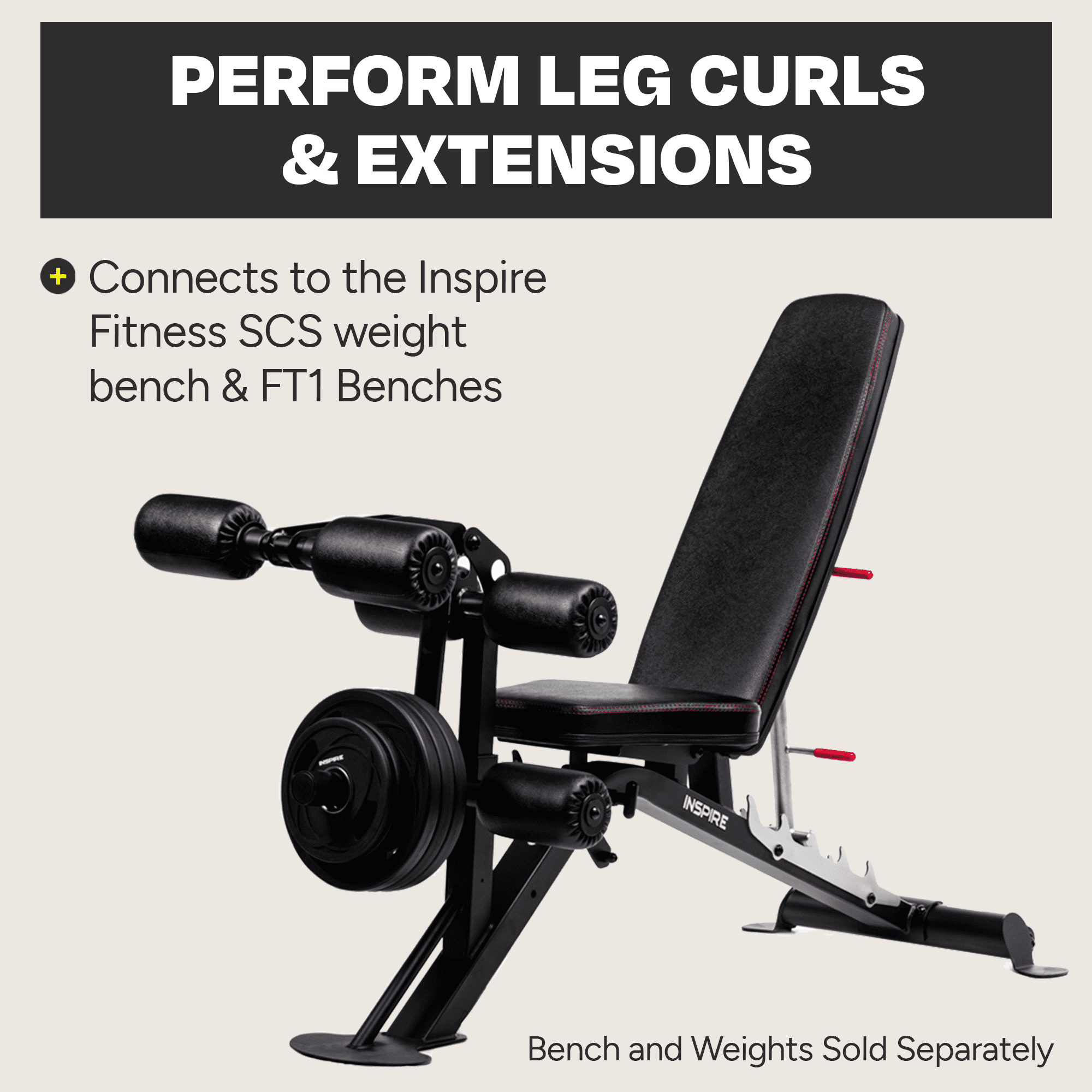 Inspire Fitness Heavy Duty Steel Leg Curl and Extension Attachment for SCS WB and FIDB Workout Benches Walmart