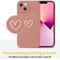 thumbnail image 3 of Compatible with iPhone 13 Case for Women Men Luxury Heart Design Soft TPU Silicone Shockproof Protective Phone Case for iPhone 13 6.1" (Pink), 3 of 6