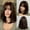 Black Brown, variant on MIAZON Black Brown Wigs for Women Lace Front Wigs Human Hair Shoulder Length Short Bob Hair Wigs