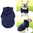thumbnail image 2 of Clearance! CICRKHB Small Dog Sweater Autumn and Winter Sweater Denim Pocket Two Legged Clothes Sports Style Pet Clothes Dog Cat Clothes Pet Supplies Pet Supplies Navy, 2 of 2