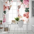 thumbnail image 5 of Spring Floral Pig Blackout Curtains for Bedroom/Living Room, Elegant Pink Botanical Thermal Insulated Kitchen Drapes with Grommets, Light Blocking Window Treatment, 2 Panels 52" x 63", 5 of 7