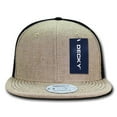 thumbnail image 4 of Decky 1138 6 Panel High Profile Structured Jute Trucker-Natural/Black, 4 of 5