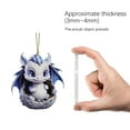 thumbnail image 3 of WUSUOWEI Dragon Christmas Tree Hanging Ornament 2D Flat Christmas Tree Decoration Acrylic Christmas Hanging Ornament Gothic Holiday Festive Car Window Pendant Decor, 3 of 7