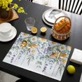 thumbnail image 3 of Floral Eucalyptus Leaves Placemats Set of 4, Daisy Summer Botanical Watercolor Placemats for Dining Table, Place Mats for Kitchen Tabletop, Waterproof Wipeable Dining Table Mats Set, 3 of 9
