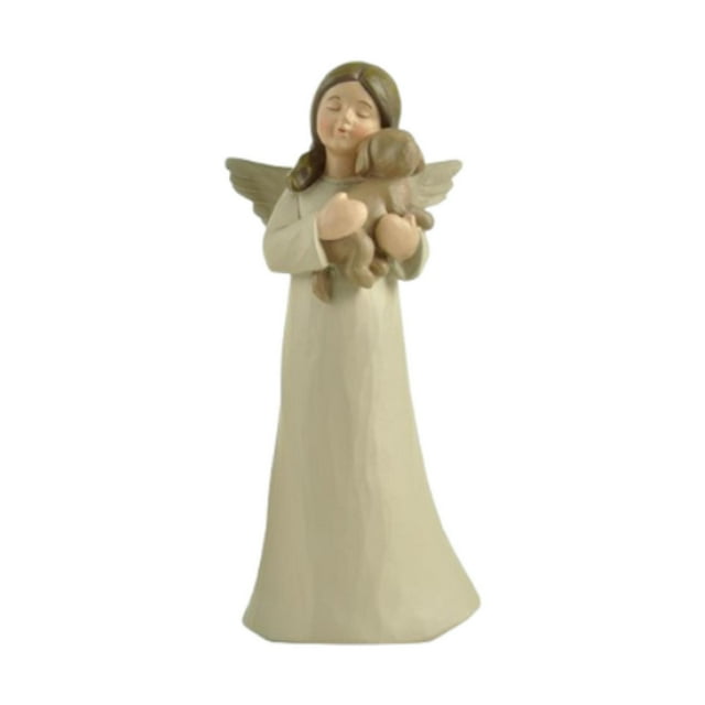 Ángel de Regalo Conmemorativo para Perros con Estatua de Perro, Estatua Decorativa, Figura de ángel para Mascotas, Estatua de Recuerdo para Amigos