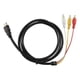 thumbnail image 1 of HDMI to RCA AV Adapter - 1080P HD Male HDMI to 3RCA S-Video o Cable for TV DVD HDTV Conversion Connection, 1 of 5