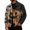 Gray, variant on Delconic Mens Corduroy Jacket Loose Fit Turn Down Collar Long Sleeve Button Front Casual Outerwear Halloween Print Shirt Jacket Black L