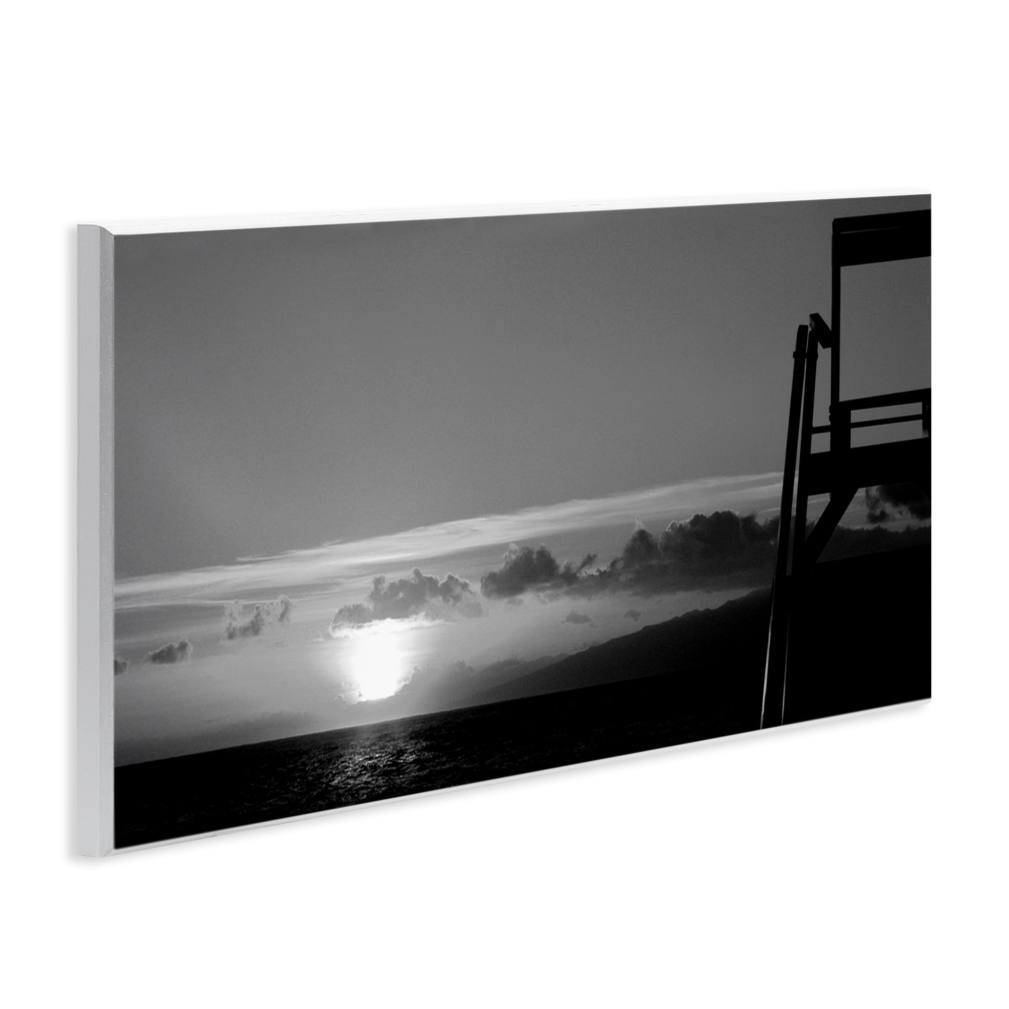 Stupell Industries Sunlit Lifeguard Station Landscape & Nature Photography Unframed Art Print Wall Art, 17 x 7