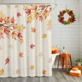 thumbnail image 2 of Maple Leaf Shower Curtains for Bathroom, Fall Fallen Leaves Branch Vintage Linen Autumn Waterproof Fabric Shower Curtain for Bathroom Bathtub Decoration, Machine Washable, 36"x72", 2 of 9