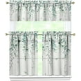 thumbnail image 6 of Sage Kitchen Curtain Valance 3 Piece Set, Sage Leaf Floral Kitchen Decor for Home Interior, Farmhouse Style Sink Window Curtains 36 Inch, 6 of 6