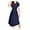 SR-Dot Navy, variant on MLANM Women's Summer Short Sleeve Casual Wrap V-Neck Floral Party Dress with Pockets, S Flourishing Blue