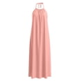 thumbnail image 4 of QHFBli Backless Dresses for Women Open Back Halter Maxi Dress Sleeveless Long Lounge Dress Spring Lounge Dresses, 4 of 4