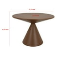 thumbnail image 5 of Jammy Plant Stand Table, Round 24 Inch Top, Brown Metal Cone Base, 5 of 5