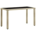 thumbnail image 1 of vidaXL Garden Table Beige 123x60x74 cm Poly Rattan, 1 of 4