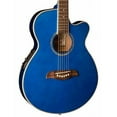 thumbnail image 2 of Oscar Schmidt OG8CE Folk Acoustic Electric Guitar Transparent Blue - OG8CETBL, 2 of 3