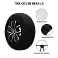 thumbnail image 4 of Bingfone Brown Football On Black Spare Tire Cover Weatherproof Universal Wheel Protectors For Rv Camper Travel Trailer Suv Truck 15 Inch, 4 of 9