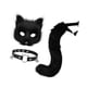 thumbnail image 1 of Conjunto de máscara y cola de gato Therian lindo para de cumpleaños de puesta en escena Negro, 1 of 8