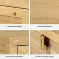 thumbnail image 4 of EYYTHUNG Modern 6-Drawer Storage Dresser for Bedroom, Chest of Drawers with Golden Handles, Cabinet Side Table, Natural Oak, 4 of 7