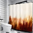 thumbnail image 5 of Fall Misty Forest Shower Curtain Set,Nature Mountain Shower Curtain with Metal Hooks,Fantasy Fog Magic Tree Bath Curtain for Bathroom,Yellow Bath Curtain,Waterproof Polyester Fabric-72 Wx72 L, 5 of 5