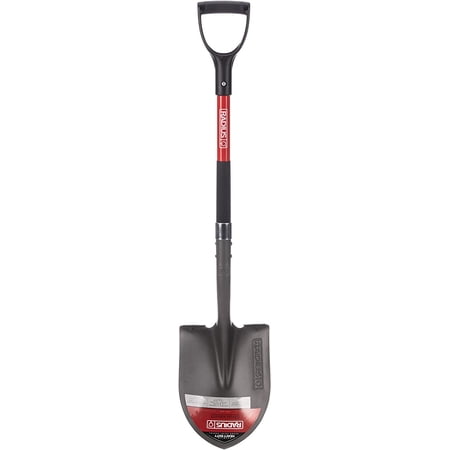 Radius Premium D-Handle Round-Point Shovel  Steel Shaft