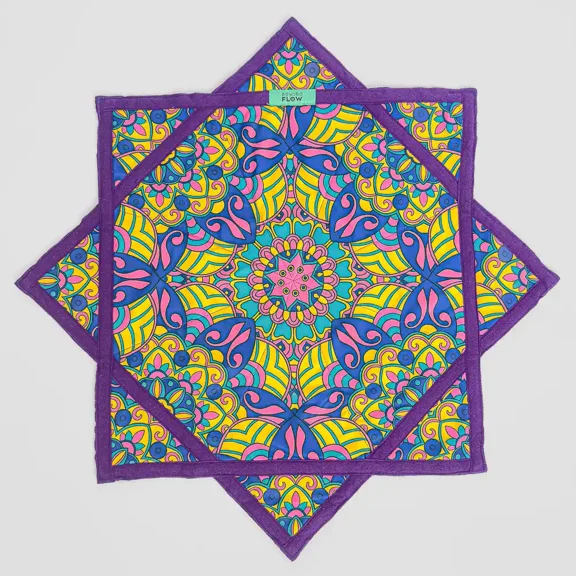 Royal Palace UV Flow Star | Spin Cloth Dapo Star | Festival Rave Juggling Fabric Disc