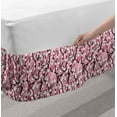 thumbnail image 2 of Japanese Bed Skirt, Japanese Sakura Tree Flowers on Umbrellas and Curved Branches Romantic Blooms Art, Elastic Bedskirt Dust Ruffle Wrap Around for Bedding Decor, 4 Sizes, Black Pink, by Ambesonne, 2 of 2