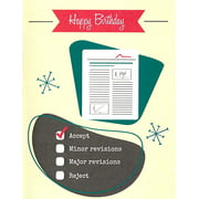 Peer Review Funny Science Birthday Card (4.25" X 5.5") by Nerdy Words