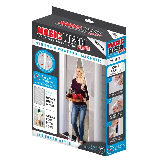 Puerta mosquitera magnética Magic Mesh Deluxe 99x211 cm blanca