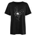 thumbnail image 4 of vigerkar Womens Oversized Tshirt Graphic Tees Crew Neck Summer Short Sleeve Loose Fit Drop Shoulder Tee Tops (Black, XL), 4 of 4