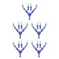 thumbnail image 1 of Collar decorativo nupcial Qarigey Aleación Rhinestone Azul 3 unids/set, 1 of 6