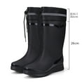 thumbnail image 6 of Wowcloth Women's Rain Boots - Fashion Casual Cuff Top Tall Waterproof Slip-Resistant Fleece Lined for Everyday Wear & Rainy Days, 6 of 7