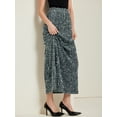 thumbnail image 4 of DARING DIVA Women's Sequin Velvet Skirt Sparkle Party Maxi Skirt XL Dark Gray, 4 of 6