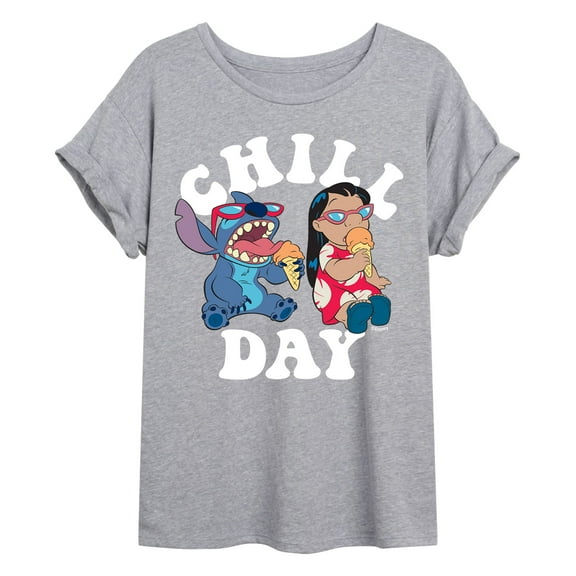 Lilo & Stitch- Chill Day - Ice Cream - Women's Oversized T-Shirt