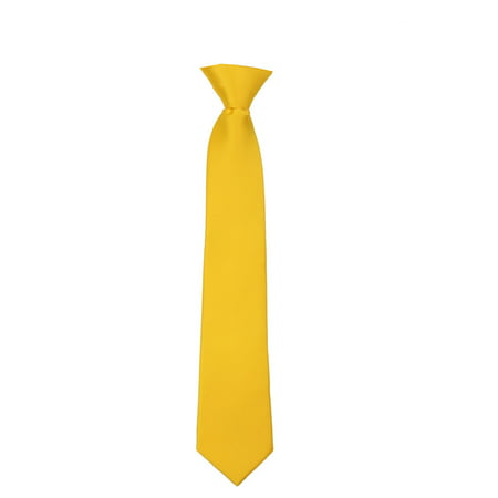 Mens Solid Color Clip On Easy to Remove Clip Necktie