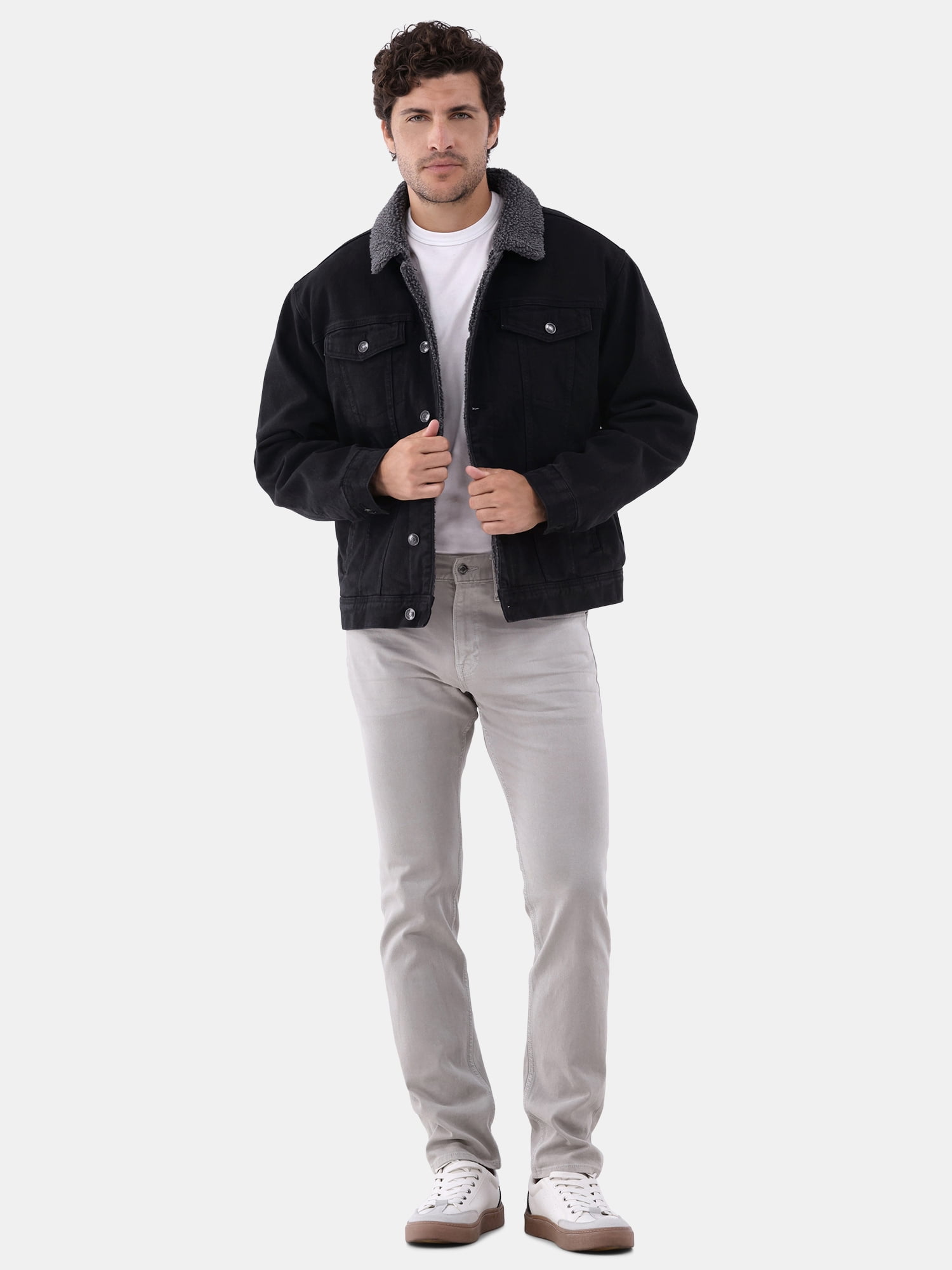George Men's & Big Men's Fleece Lined Trucker Jacket, Sizes S-3XL
