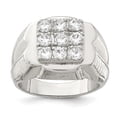 thumbnail image 1 of 925 Sterling Silver Men's Cubic Zirconia Ring, 1 of 5