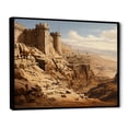 thumbnail image 2 of Designart "Mysterious Masada Fortress In Abstract Judaism I" Judaism Floater Framed Canvas Art Print, 2 of 5
