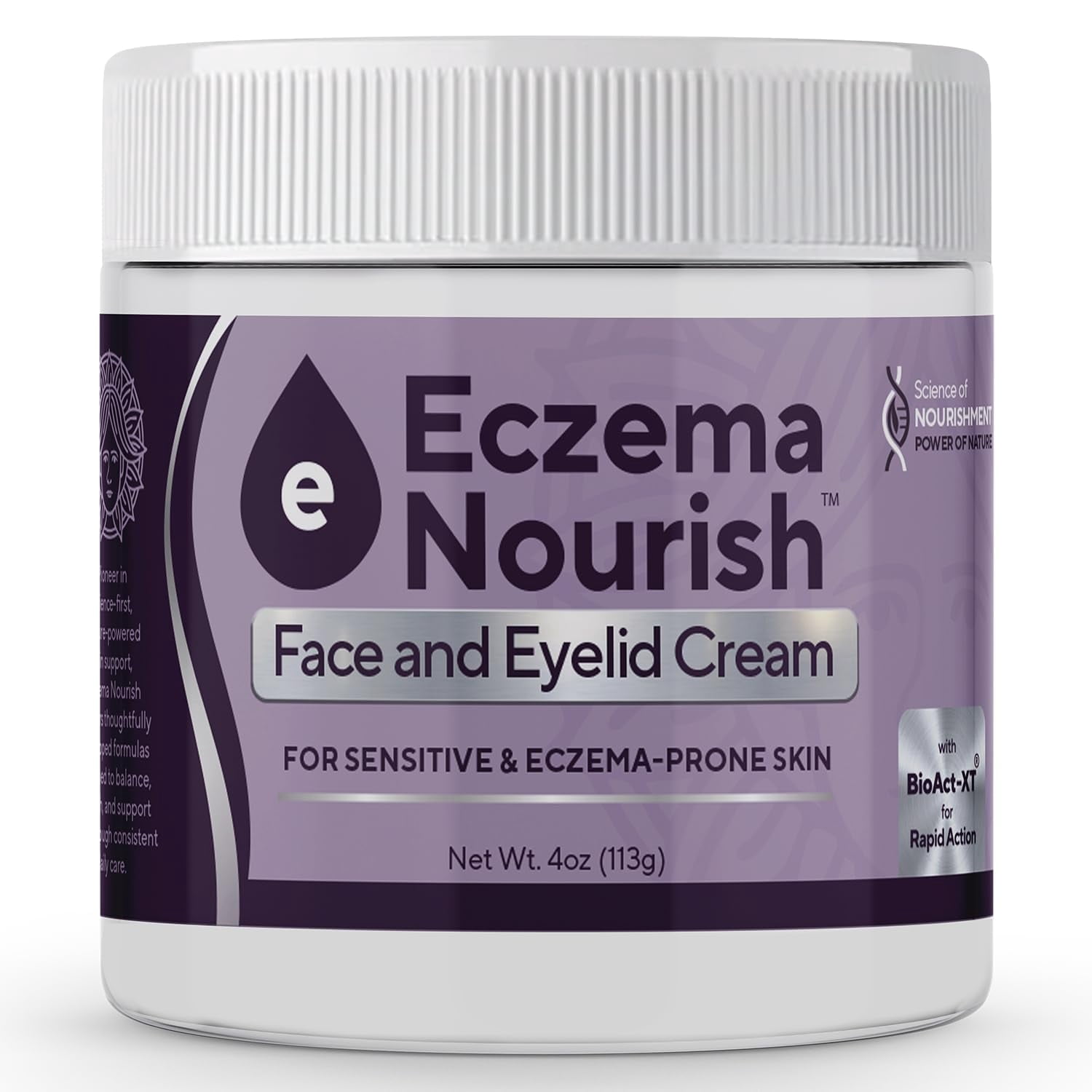 Marie Originals Eczema Nourish Face & Eyelid Cream, Hydrating Eye Balm for Dry, Itchy, Sensitive Skin, Deep Moisture & Barrier Support 4oz